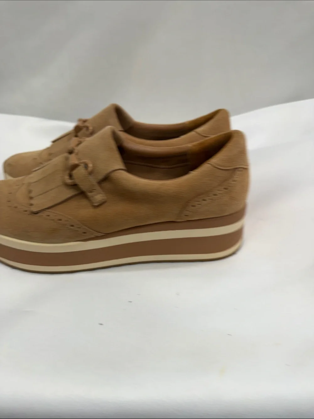 Dolce Vita Tan Suede Fringe Loafer Sneakers